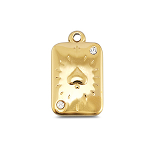 BY31&reg; Bedels van Stainless steel Roestvrij staal (RVS) card spade Gold