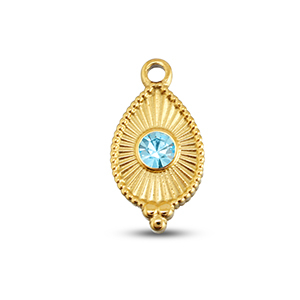 BY31&reg; Bedels van Stainless steel Roestvrij staal (RVS) drop Gold-aqua