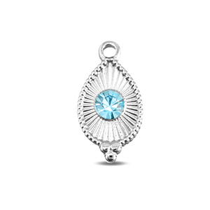 BY31&reg; Bedels van Stainless steel Roestvrij staal (RVS) drop Silver-aqua