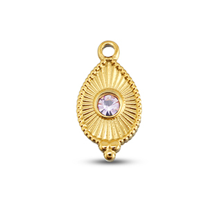 BY31&reg; Bedels van Stainless steel Roestvrij staal (RVS) drop Gold-light lilac