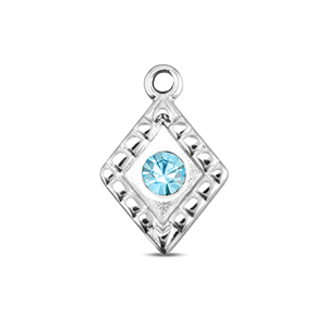 BY31&reg; Bedels van Stainless steel Roestvrij staal (RVS) rhombus Silver-aqua