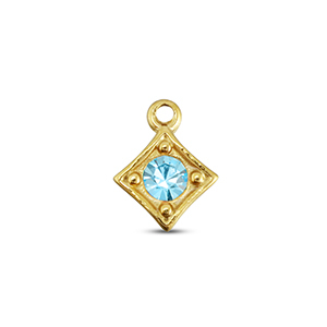 BY31&reg; Bedels van Stainless steel Roestvrij staal (RVS) rhombus Gold-aqua