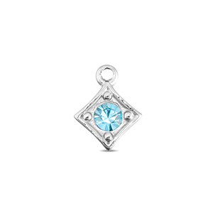 BY31&reg; Bedels van Stainless steel Roestvrij staal (RVS) rhombus Silver-aqua