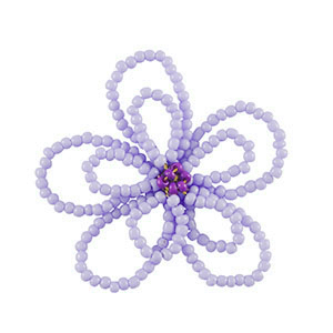 Bedels van Stainless steel Roestvrij staal (RVS) flower Lavender purple