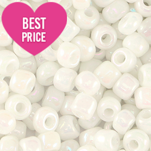 Rocailles 6/0 (4mm) White AB