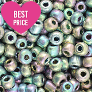 Rocailles 6/0 (4mm) Metallic shine multicolor galaxy