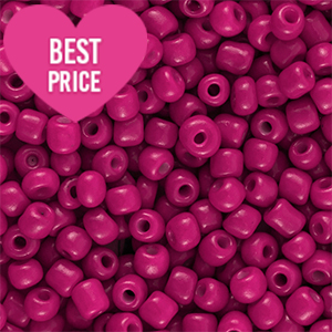 Rocailles 6/0 (4mm) Magenta pink