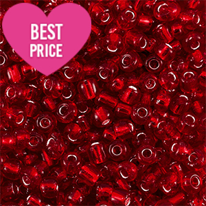 Rocailles 6/0 (4mm) Silverlined dark red