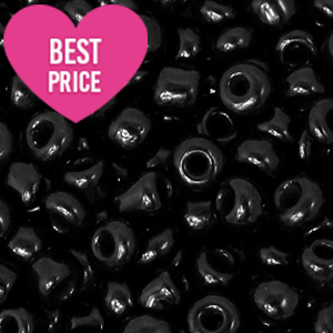 Rocailles 8/0 (3mm) Black