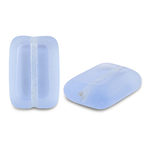 Tsjechische kralen TCB rectangle 12x8mm Transparent blue