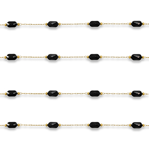 Benodigdheden van Stainless steel Roestvrij staal (RVS) jasseron oval Gold-black