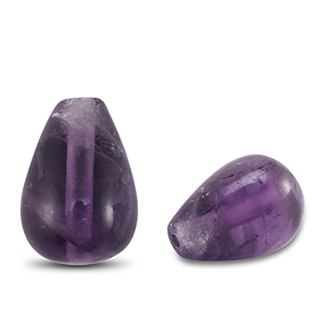 Kralen natuursteen amethist drop Purple