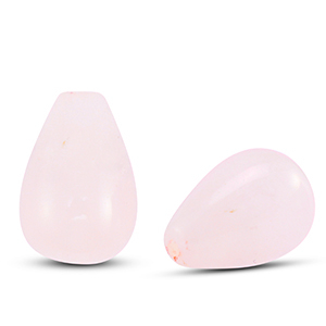 Kralen natuursteen kwarts drop Light pink