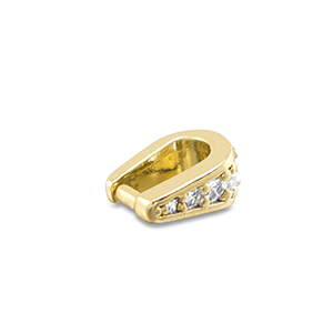 Brass TQ metaal buighanger voor bedel oval Gold
