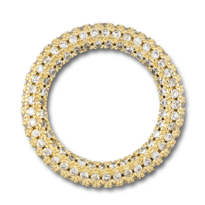 Brass TQ metaal tussenstuk round Gold