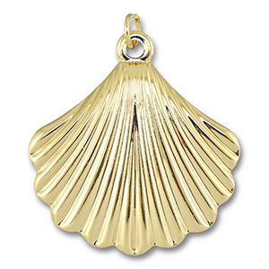 Brass TQ metaal bedels shell Gold