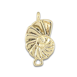 Brass TQ metaal tussenstuk snail Gold