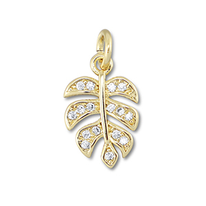 Brass TQ metaal bedels leaf Gold