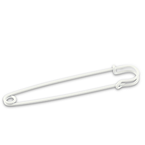 Metaal onderdelen ornamental pin White