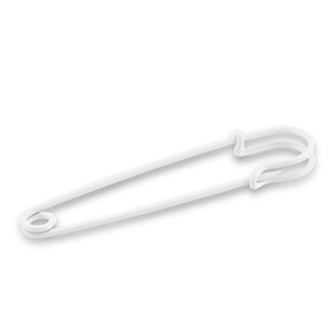 Metaal onderdelen ornamental pin White