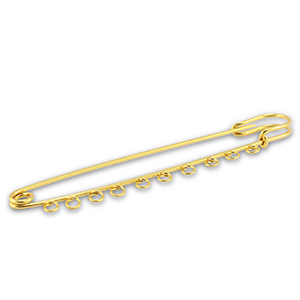 Metaal onderdelen ornamental pin met 10 ogen Gold