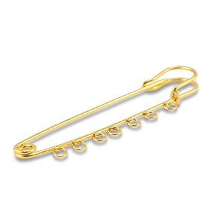 Metaal onderdelen ornamental pin met 7 ogen Gold