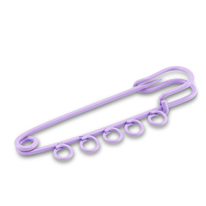 Gekleurde onderdelen ornamental pin met 5 ogen Purple