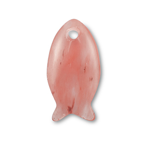 Hangers van natuursteen kwarts fish Transparent coral red