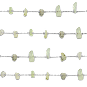 Benodigdheden van Stainless steel Roestvrij staal (RVS) jasseron prehniet irregular Silver-light green