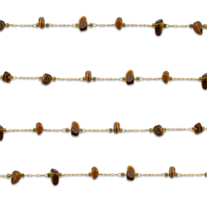 Benodigdheden van Stainless steel Roestvrij staal (RVS) jasseron tijgeroog irregular Gold-golden brown