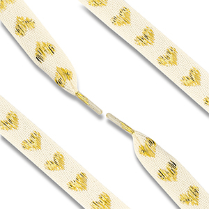 Musthave veters with heart Off white-gold