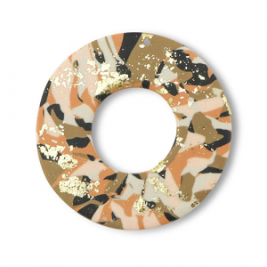 hangers van polymeer round Brown-pink-white-gold