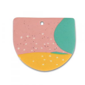 hangers van polymeer Green-pink-ochre yellow
