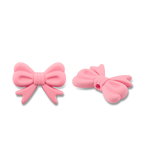 Kralen van acryl bow Salmon pink