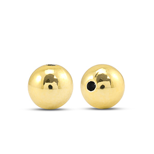Kralen metallook round 8mm Gold metallic
