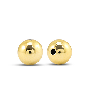 Kralen metallook rond 6mm Gold metallic