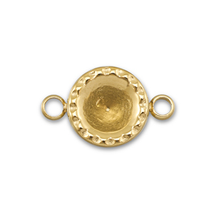 BY31&reg; Tussenstuk van Stainless steel Roestvrij staal (RVS) met setting voor SS29 puntsteen Gold