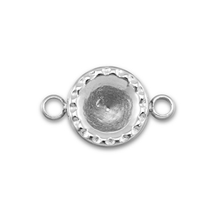BY31&reg; Tussenstuk van Stainless steel Roestvrij staal (RVS) met setting voor SS29 puntsteen Silver