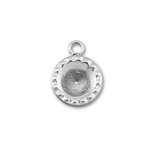 BY31&reg; Bedels van Stainless steel Roestvrij staal (RVS) met setting voor SS29 puntsteen Silver