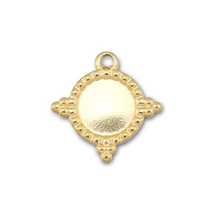BY31&reg; Bedels van Stainless steel Roestvrij staal (RVS) met setting voor SS34 flatback Gold