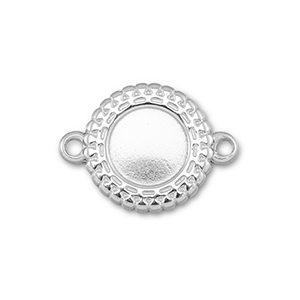 BY31&reg; Tussenstuk van Stainless steel Roestvrij staal (RVS) met setting voor SS30 flatback Silver
