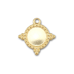 BY31&reg; Bedels van Stainless steel Roestvrij staal (RVS) met setting voor SS30 flatback Gold