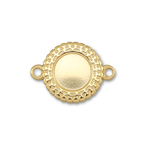 BY31&reg; Tussenstuk van Stainless steel Roestvrij staal (RVS) met setting voor SS20 flatback Gold