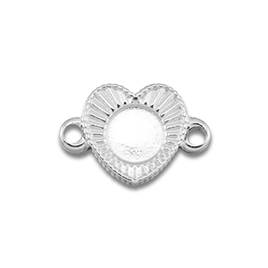 BY31&reg; Tussenstuk van Stainless steel Roestvrij staal (RVS) met setting voor SS20 flatback Silver