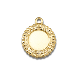 BY31&reg; Bedels van Stainless steel Roestvrij staal (RVS) met setting voor SS20 flatback Gold