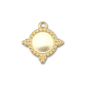 BY31&reg; Bedels van Stainless steel Roestvrij staal (RVS) met setting voor SS20 flatback Gold
