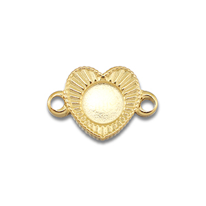 BY31&reg; Tussenstuk van Stainless steel Roestvrij staal (RVS) met setting voor SS16 flatback Gold