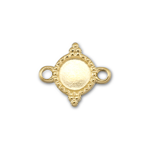 BY31&reg; Tussenstuk van Stainless steel Roestvrij staal (RVS) met setting voor SS16 flatback Gold