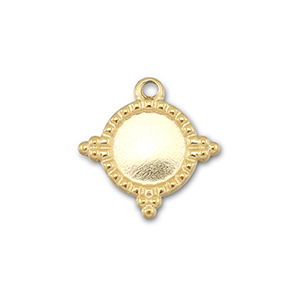 BY31&reg; Bedels van Stainless steel Roestvrij staal (RVS) met setting voor SS16 flatback Gold