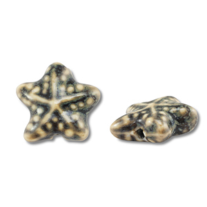 Keramiek kraal starfish Light brown